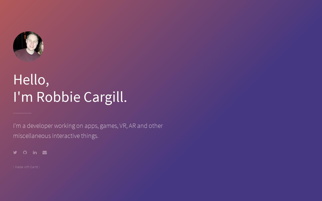 Carrd profile picture for @robbie
